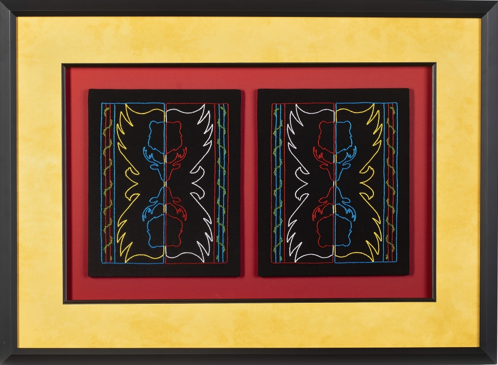 Clans

Embroidery, Framed 20 &amp;frac12;&amp;rdquo; x 28&amp;rdquo;

&amp;copy; 2021&amp;nbsp;Loriene Pearson

$1,500.00
